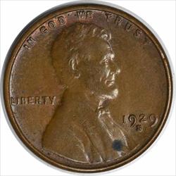 1929-S Lincoln Cent AU Uncertified