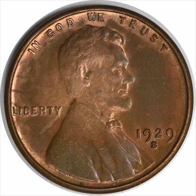 1929-S Lincoln Cent MS60 Uncertified