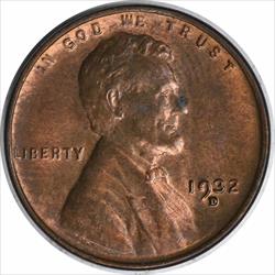 1932-D Lincoln Cent MS63 Uncertified