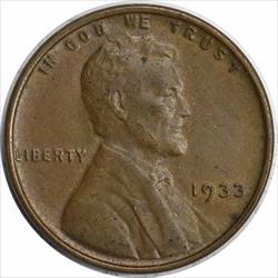 1933-P Lincoln Cent AU Uncertified