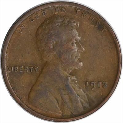 "1913 Lincoln Cent VF Uncertified	"