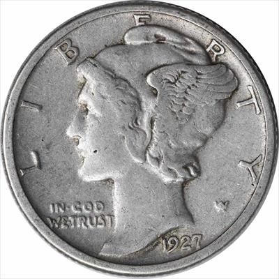 1927 Mercury Silver Dime EF Uncertified