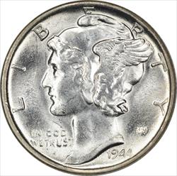 1944-S Mercury Silver Dime MS64 Uncertified