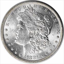 1881-O Morgan Silver Dollar MS63 Uncertified
