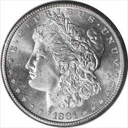 1881-S Morgan Silver Dollar MS63 Uncertified