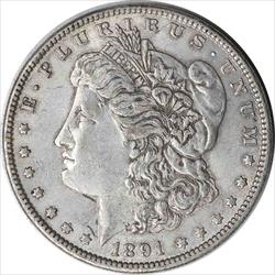 1891 Morgan Silver Dollar AU Uncertified