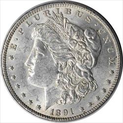 1891 Morgan Silver Dollar AU58 Uncertified