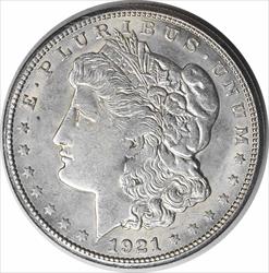 1921-S Morgan Silver Dollar MS60 Uncertified