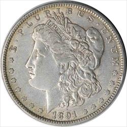 1891 Morgan Silver Dollar EF Uncertified