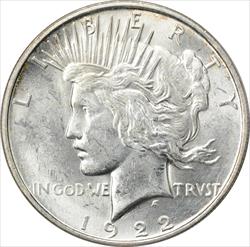 1922-D Peace Silver Dollar MS60 Uncertified