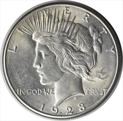 1923-S Peace Silver Dollar MS60 Uncertified
