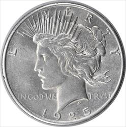 1925 Peace Silver Dollar AU Uncertified