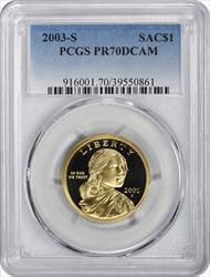 2003-S Sacagawea Dollar PR70DCAM PCGS