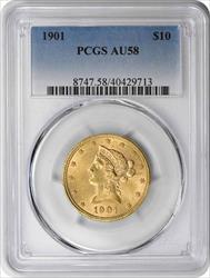 1901 $10 Gold Liberty Head AU58 PCGS