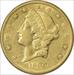 1900-S $20 Gold Liberty Head AU58 Uncertified #114