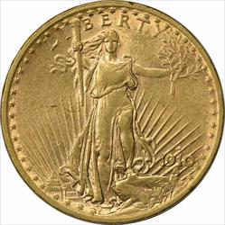 1910-D $20 Gold St. Gaudens AU Uncertified #156