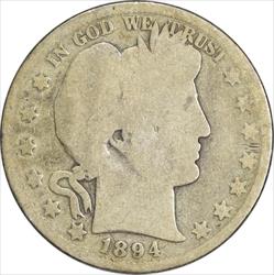 1894 Barber Silver Half Dollar G Uncertified
