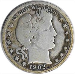 1902 Barber Silver Half Dollar VG Uncertified