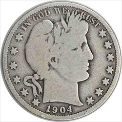 1904-O Barber Silver Half Dollar VG Uncertified