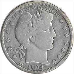 1904-O Barber Silver Half Dollar Choice VG Uncertified