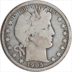 1905-O Barber Silver Half Dollar VG Uncertified