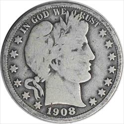 1908-O Barber Silver Half Dollar VG Uncertified