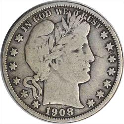 1908-O Barber Silver Half Dollar F Uncertified