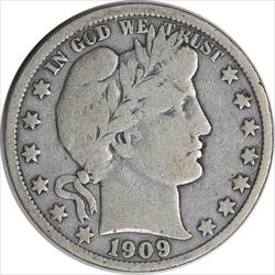 1909-O Barber Silver Half Dollar F Uncertified