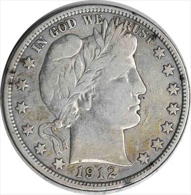 1912 Barber Silver Half Dollar F Uncertified