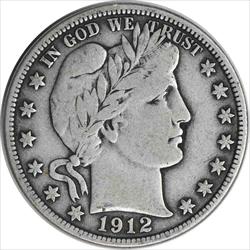 1912-D Barber Silver Half Dollar F Uncertified