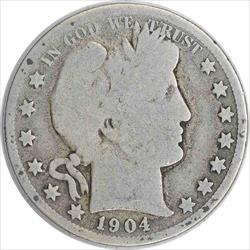 1904-S Barber Silver Half Dollar G/AG Uncertified