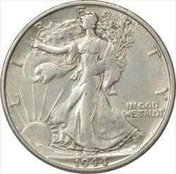 1944-S Walking Liberty Silver Half Dollar AU Uncertified