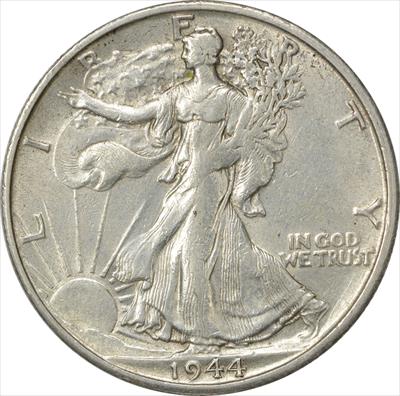 1944-S Walking Liberty Silver Half Dollar AU Uncertified