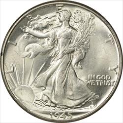 1945 Walking Liberty Silver Half Dollar MS63 Uncertified
