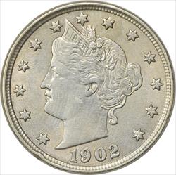 1902 Liberty Nickel AU Uncertified