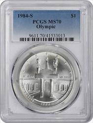 1984-S Olympic Commemorative Silver Dollar MS70 PCGS
