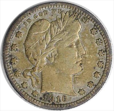 1916-D Barber Silver Quarter Choice VF Uncertified
