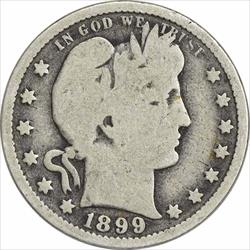 1899-O Barber Silver Quarter G Uncertified