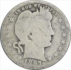 1897-O Barber Silver Quarter AG Uncertified