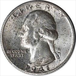 1941-S Washington Silver Quarter MS64 Uncertified