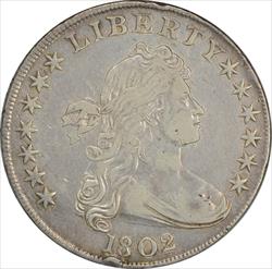1802 Bust Silver Dollar EF (Rim Bump) Uncertified #227