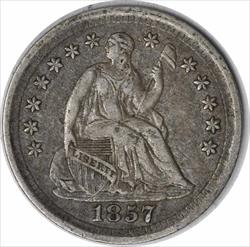 1857 Liberty Seated Silver Half Dime EF Uncertified