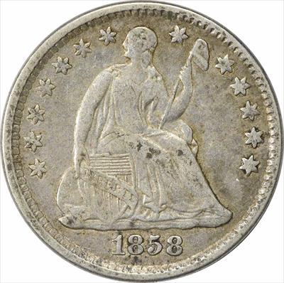 1858 Liberty Seated Silver Half Dime EF Uncertified