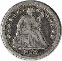 1857-O Liberty Seated Silver Half Dime F Uncertified
