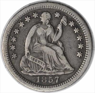 1857-O Liberty Seated Silver Half Dime Choice VF Uncertified