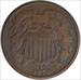 1870 Two Cent Piece VG Uncertified