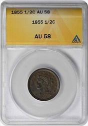 1855 Half Cent  ANACS