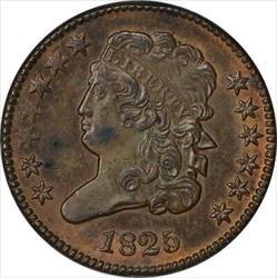 1825 Half Cent BU Uncertified #1053
