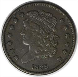 1835 Half Cent EF Uncertified #129