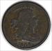 1806 Half Cent F Small 6 No Stems Uncertified #1258